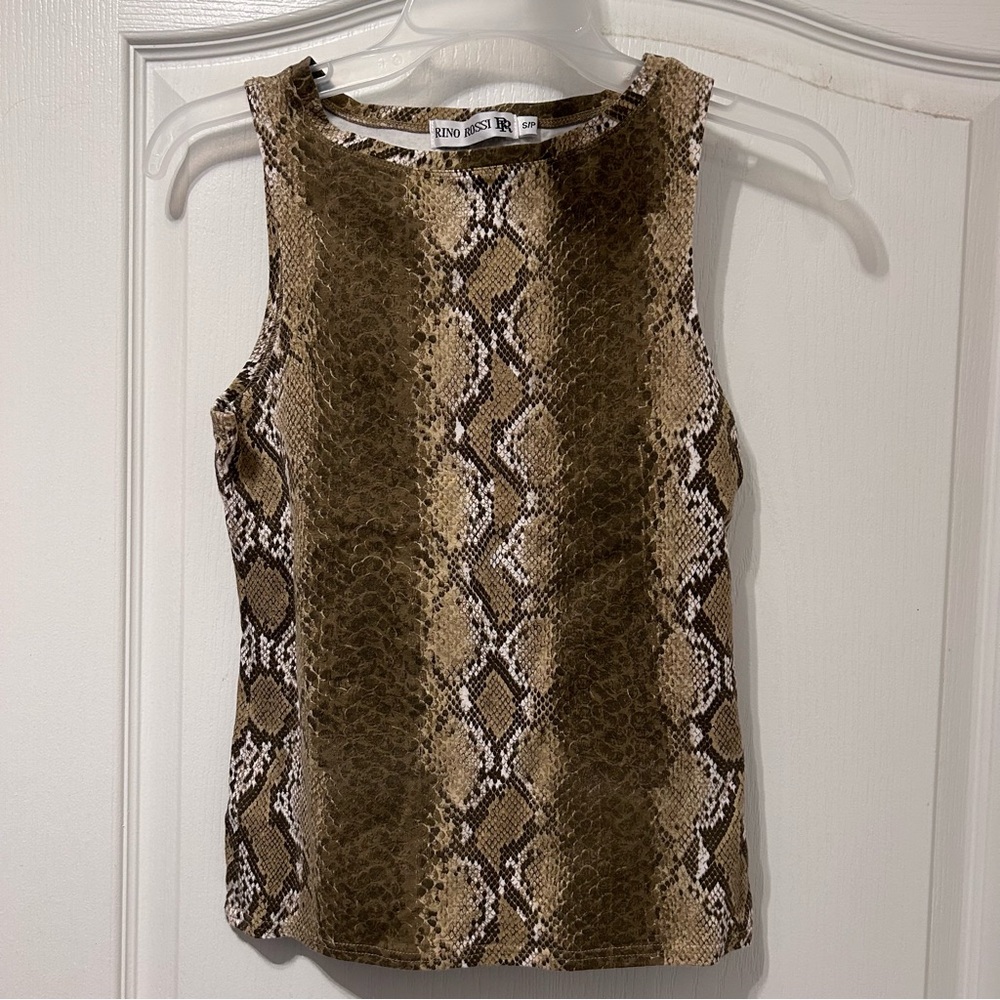Rino Rossi snake skin pattern tank top size S